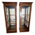 Late 20th Century Baker Furniture Collector's Edition Lighted Curio Cabinets Set of 2 Glass Door For Sale