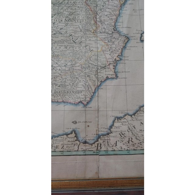Early 18th Century Antique Guillaume De l'Isle L' Espagne 1701 Map For Sale - Image 5 of 12