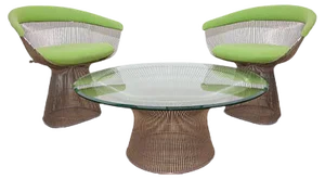 Model 1725 Chairs & Coffee Table Set by Warren Platner for Knoll Inc. / Knoll International, 1979, Set of 3