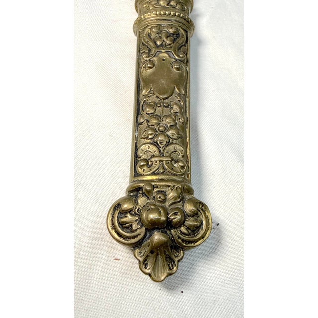 Victorian Antique 19th Century Victorian Sewing Scissors Dagger W/ Brass Handles & Sheath For Sale - Image 3 of 11