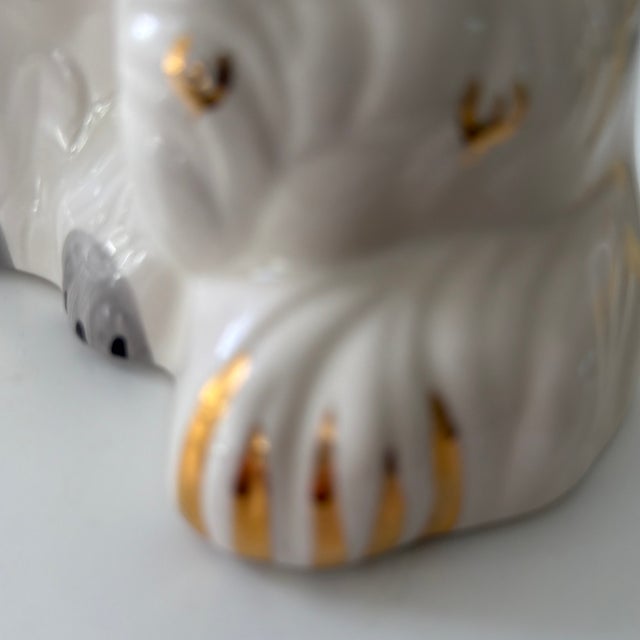Ivory Vintage Beswick England Staffordshire Spaniel Mantle Dogs Pair For Sale - Image 8 of 9