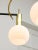 Black Mid-Century Modern Brass and Opaline Chandelier, Italy For Sale - Image 8 of 18