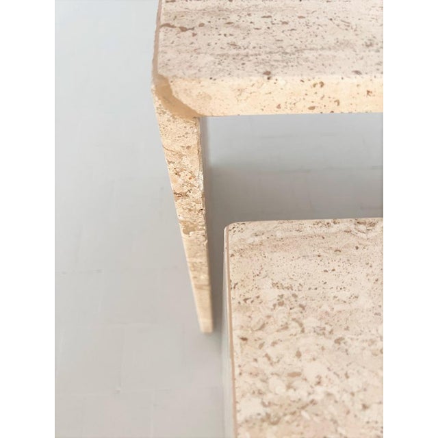 Mid-Century Italian Travertine Nesting Tables, 1970s, Set of 3 For Sale - Image 16 of 18