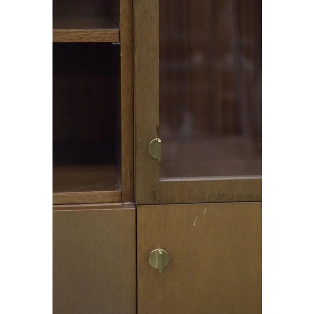 1980s Vintage Wood and Glass Bookcase by Pierre Balmain For Sale - Image 5 of 9