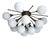 21st Century Mezzo Bronze Matte White Murano Flush Mount by Fabio LTD For Sale