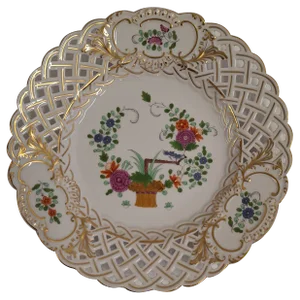 Hand-Painted Decorative Plate in Porcelain from Meissen, 1970s