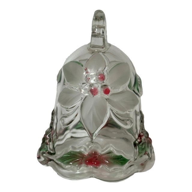 Vintage Celebrations by Mikasa Holiday Bloom Crystal Christmas Bell For Sale