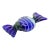 Vintage Murano Decorative Blown Glass Wrapped Blue Hard Candy Paper Weight 6.5" For Sale