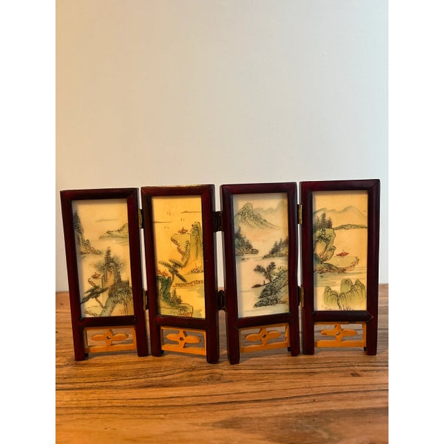 1950s Asian Mini Natural Stone and Wood Divider For Sale In New York - Image 6 of 10