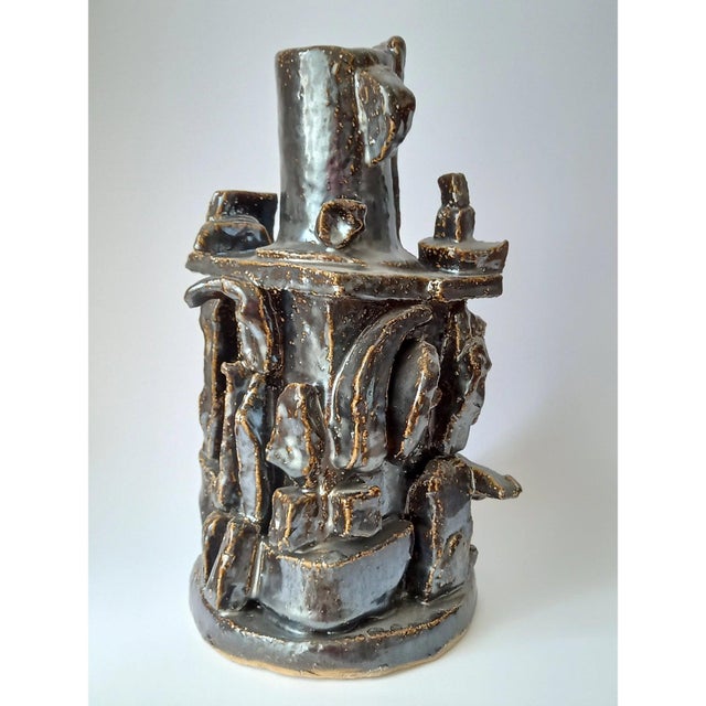 2020s Architectural Sculptural Ceramic Vase 'Timgad' For Sale - Image 5 of 9