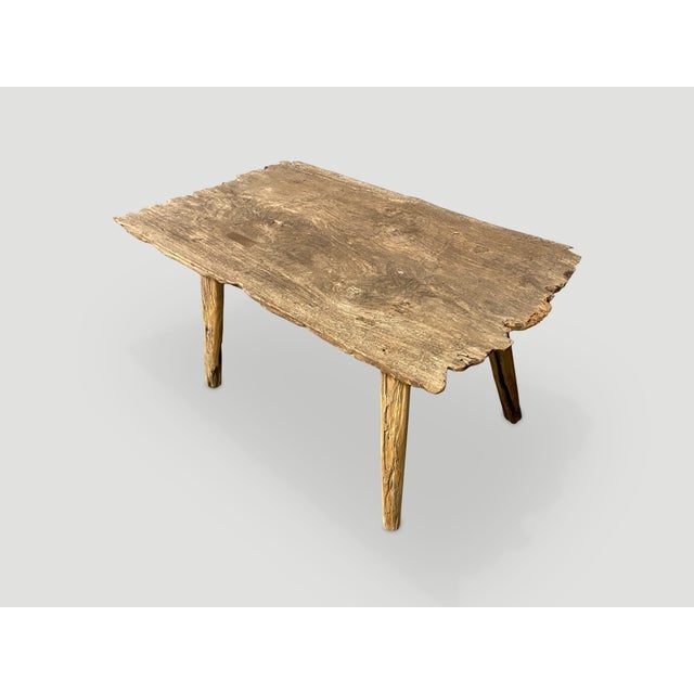 Contemporary Andrianna Shamaris Rustic Teak Wood Coffee Table For Sale - Image 3 of 5