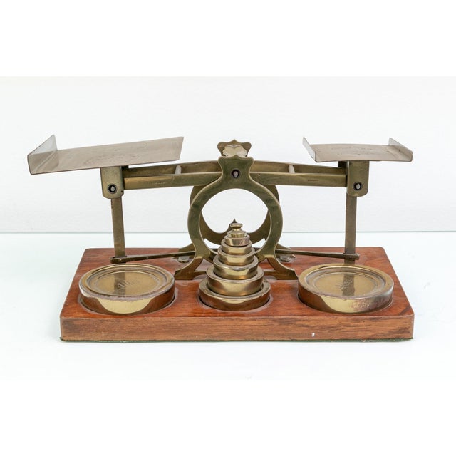 A 19th century letter postal balance scale for weighing letters and parcels by the renown English maker Sampson Mordan...