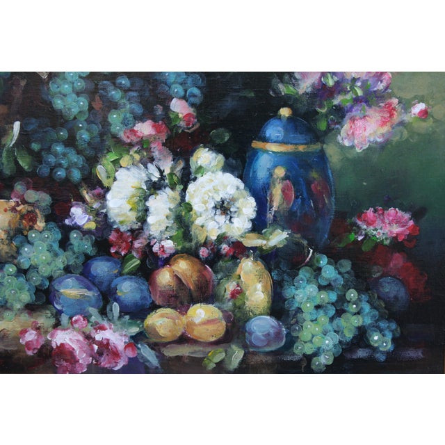 Abundant Floral Still Life Oil Painting, Signed 1999, Framed 36x29 Beautiful still life oil painting, abundant with color...