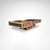 Coffee Table in Burl Wood and Brass Metal with Bar from Maison Lancel, France, 1980s For Sale - Image 4 of 10