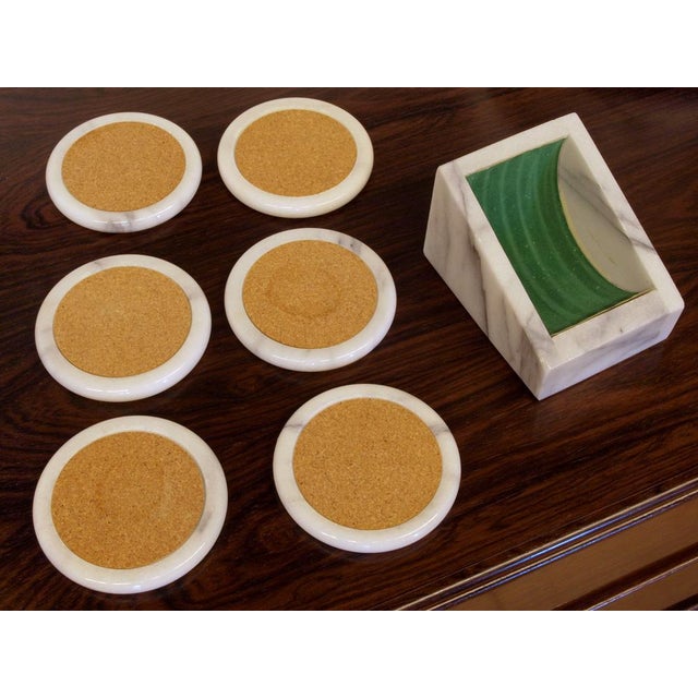 White Vintage Italian Carrare Marble Set, 1970s For Sale - Image 8 of 18