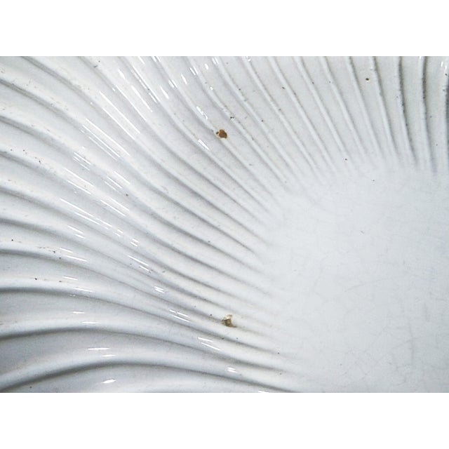 Ceramic Williams Sonoma Portugal White Ceramic Scallop Shell Plates - Set of 4 For Sale - Image 7 of 7