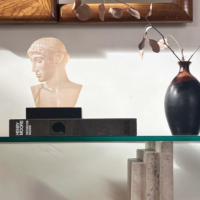 Late 20th Century Neoclassical Postmodern Art Glass Bust of a Greek Male, Late 20th Century For Sale - Image 5 of 12