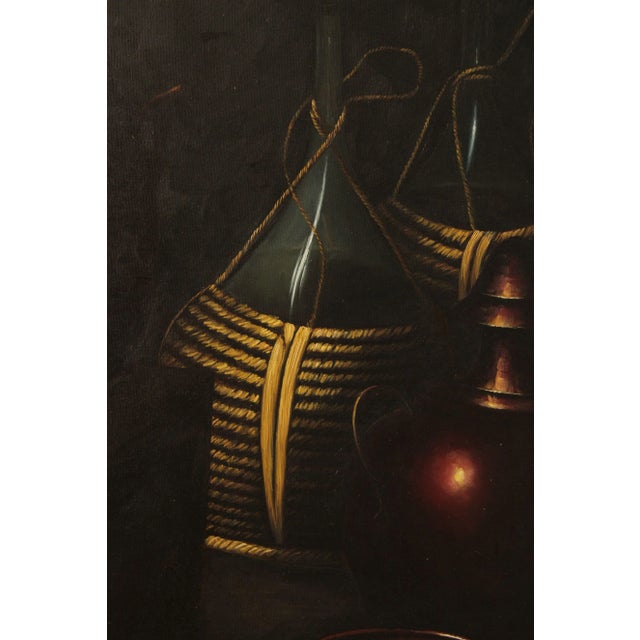 Paint Graceful Art Framed Still Life Oil Painting on Canvas For Sale - Image 7 of 13