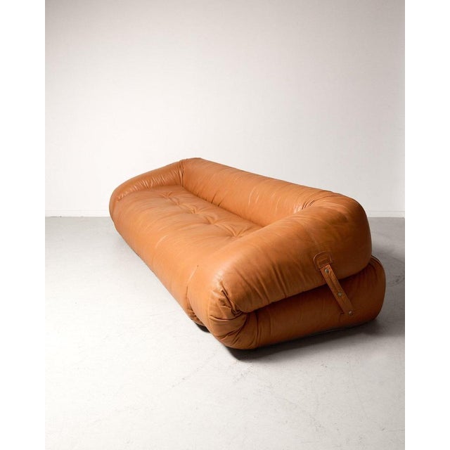 Anfibio Convertible Sofa in Cognac Leather by Alessandro Becchi, 1970s For Sale - Image 6 of 13