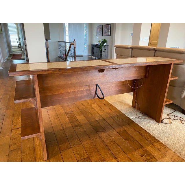 Stickley Gathering Island With Stone Top Chairish