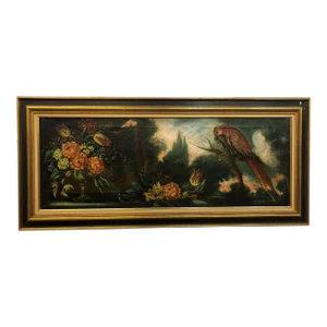 19th Century Original Oil Painting on Canvas Signed at the Bottom, Framed