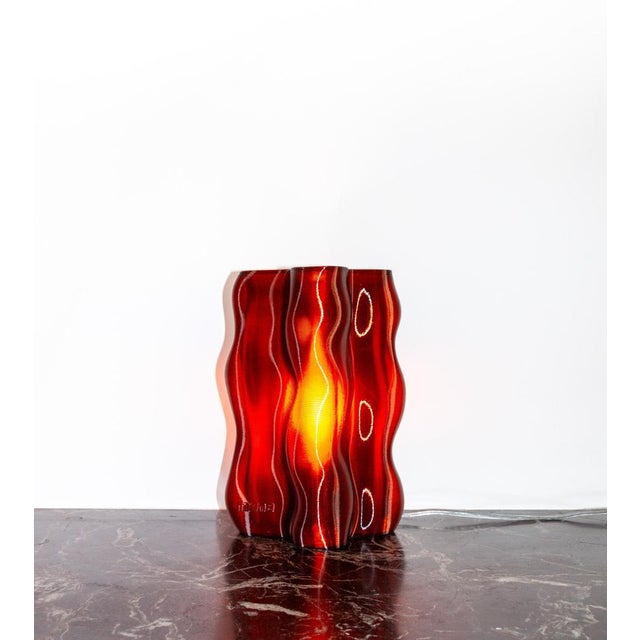 Plastic Amber Magma Lamp by Mana For Sale - Image 7 of 10