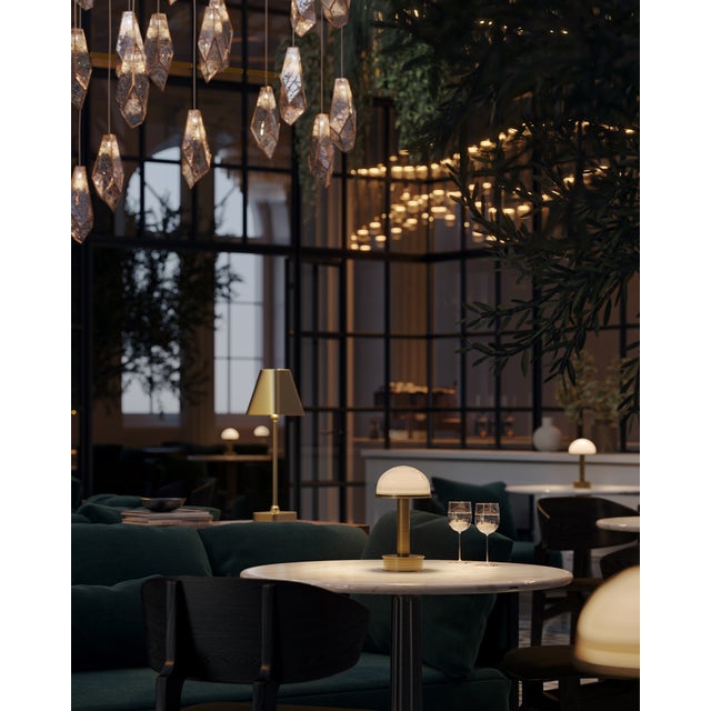 Currey & Company Currey & Company Promenade Brass Cordless Table Lamp For Sale - Image 4 of 7