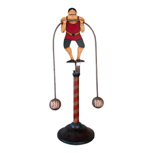 Vintage Folk Art Strongman Carnival Balance Toy Sculpture