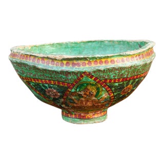Ganesha Antique Papier MachâˆšÂ© Bowl For Sale
