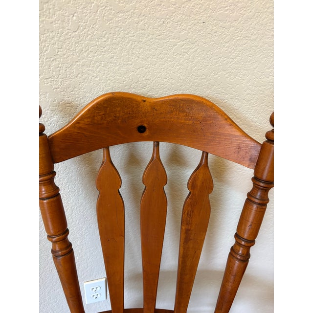 Pair of 1949 Cushman Colonial Creations Solid Maple Early American Side Chairs For Sale - Image 9 of 12