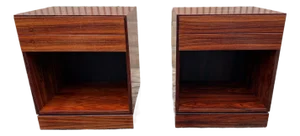 Pair Mid Century Modern Danish Rosewood Nightstands in the Style of Arne Wahl Iversen