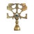 Antique Polish Brass Five-Light Shabbat Candelabra For Sale In West Palm - Image 6 of 12