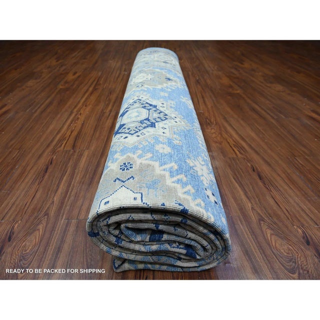 1960s Blue Vintage Oriental Rug For Sale - Image 9 of 11
