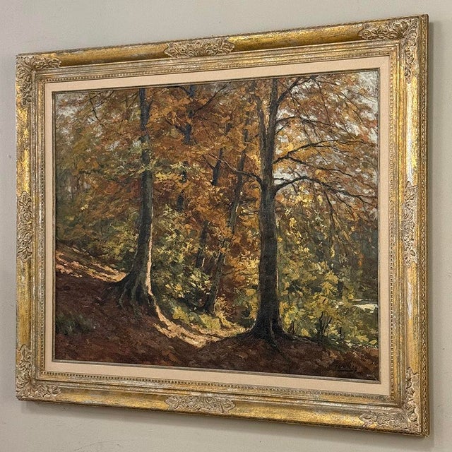 Mid 20th Century Framed Oil Painting on Canvas by Fernand Ley (1910-1973) 'Path in the Forest' For Sale - Image 5 of 17