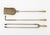 Art Deco Brass Fireplace Four-Piece Tools Set For Sale - Image 4 of 12