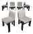 Italian Modern Black Lacquered Wood and Grey Fabric Chairs from Salocchi, 1970s, Set of 6 For Sale
