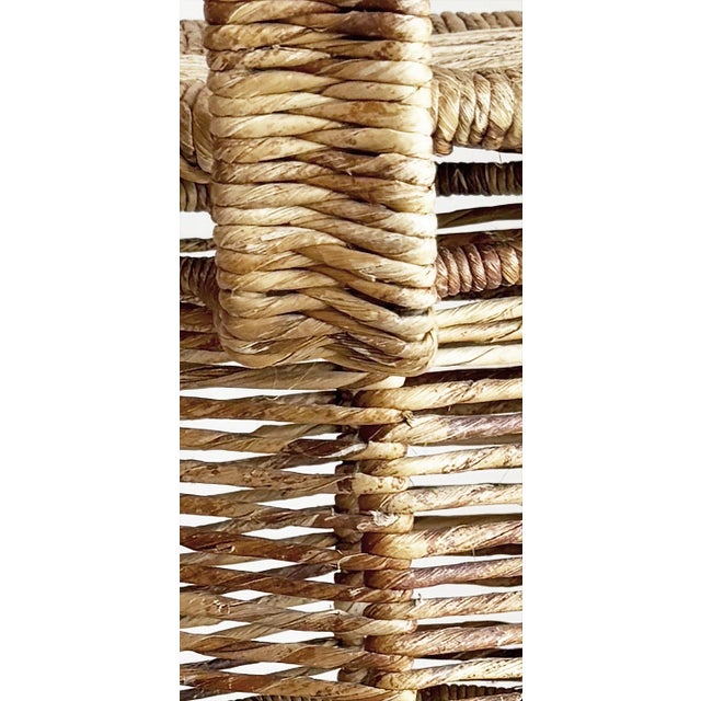 Mid-Century Rush, Iron Bar Stools by French Designer Roger Coster, Seat 28" High For Sale In Miami - Image 6 of 7