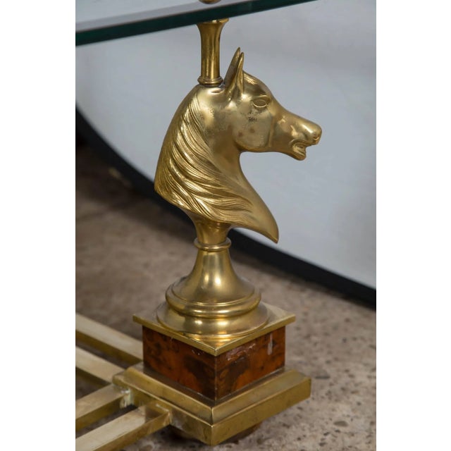 Brass "Cheval" Horse Head Coffee Table by Maison Charles, France For Sale In New York - Image 6 of 12