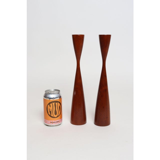 Pair of Danish Modern Sculptural Organic Form Candlesticks by Digsmed For Sale In New York - Image 6 of 17