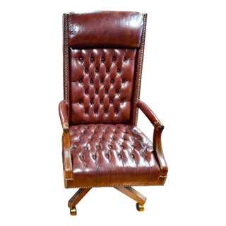 Executive Desk Chair by Hickory Leather Company For Sale