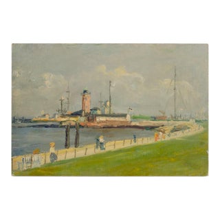 Paul Betyna (German, B. 1887- D. 1967), "Cuxhaven" Painting. For Sale