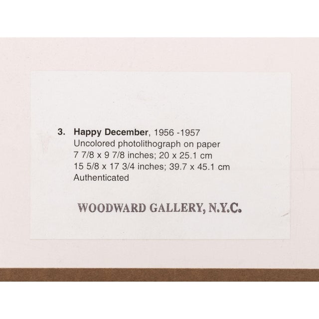 Printmaking Materials Andy Warhol "Happy December", 1956-1957 For Sale - Image 7 of 8