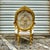 White Velvet Chair Tufted With Gold Leaf Details French Style For Sale - Image 9 of 9