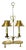 Antique Italian Brass Student Oil Lamp Converted to Electric With Adjustable Height Shades For Sale