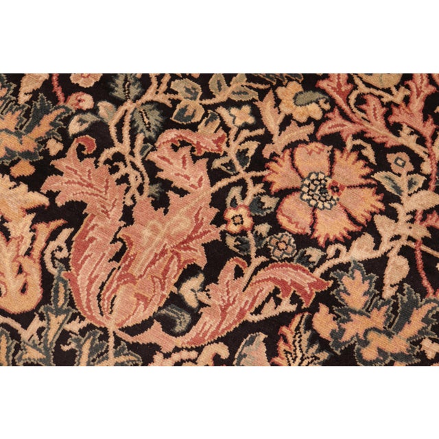 Shabby Chic Shabby Chic 1990's Pak-Persian Black/Red Wool Rug - 6'0'' X 9'3'' For Sale - Image 3 of 9