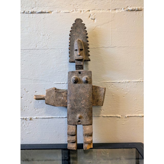 African Antique Handcrafted Bamana Guardian Door Lock For Sale - Image 3 of 6