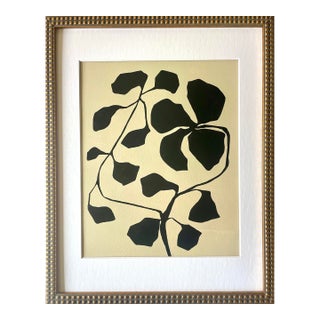 2026 "L'Aiuola Bruciata Series No. 1" Abstract Botanical Painting on Paper by Artist r.k. Red For Sale