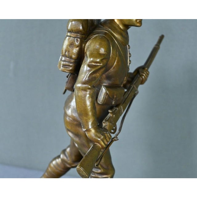 The Alpine Hunter in Bronze by E. Carlier, Late 19th Century For Sale - Image 16 of 18