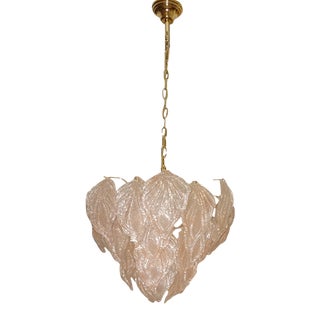 2009 Murano Glass Leaf Chandelier For Sale