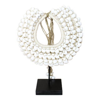 Handmade White Shell Necklace For Sale